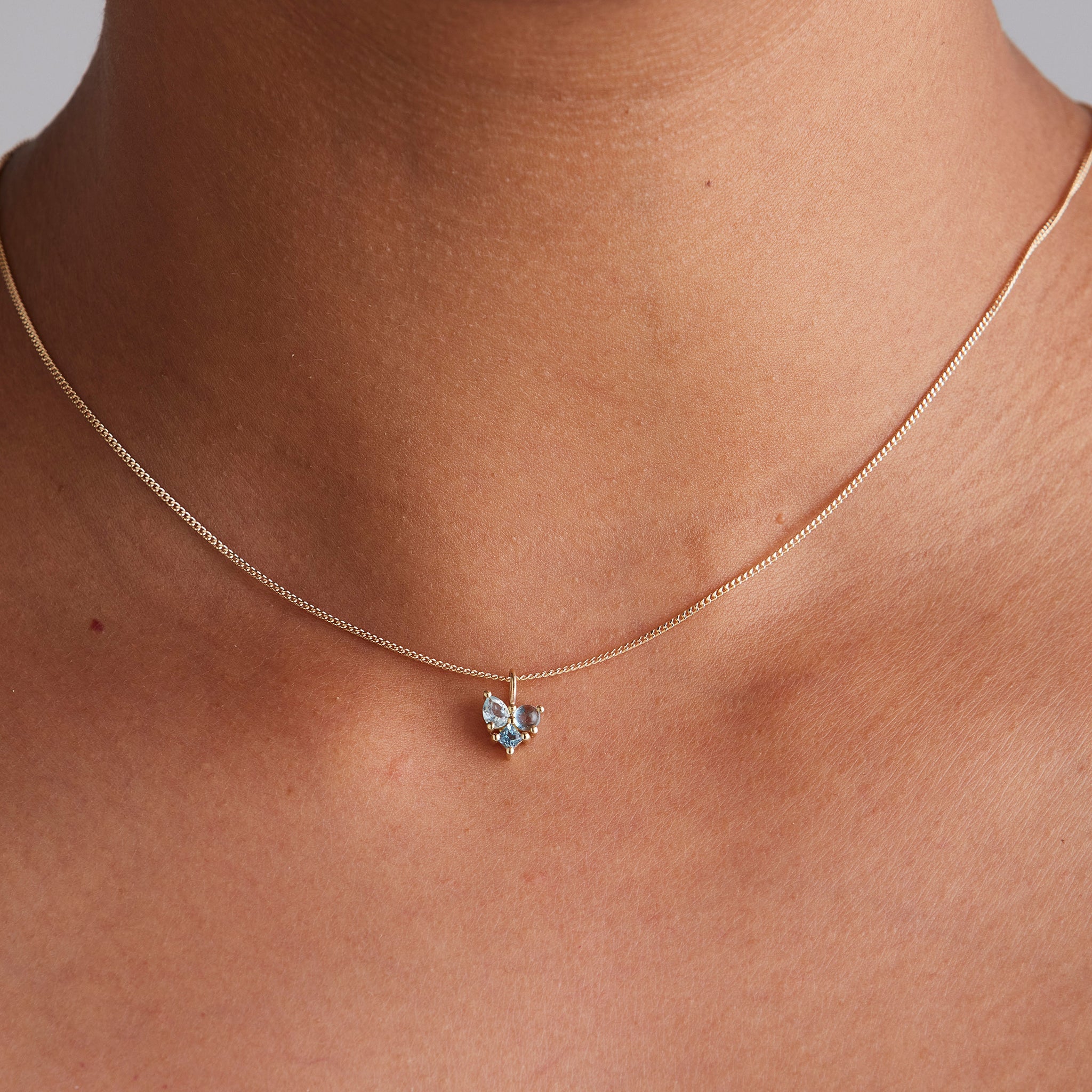 Kaleidoscope Blue Gem Pendant