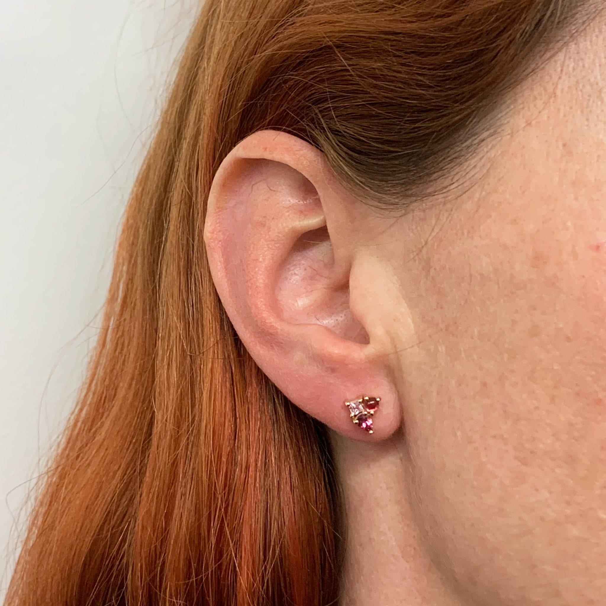 Kaleidoscope Pink Gem Earrings
