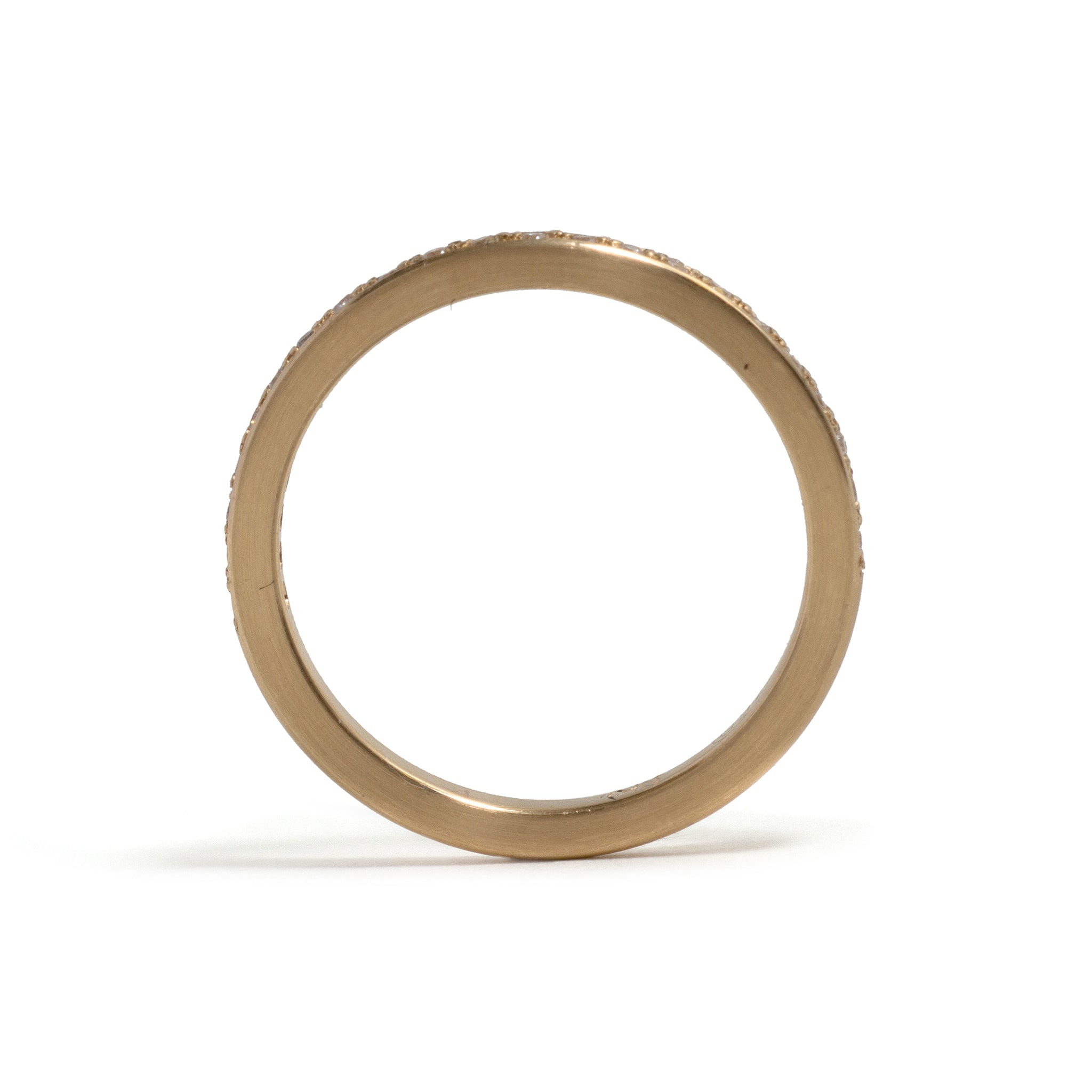 Yellow Gold and White Diamonds Little Steps Ring