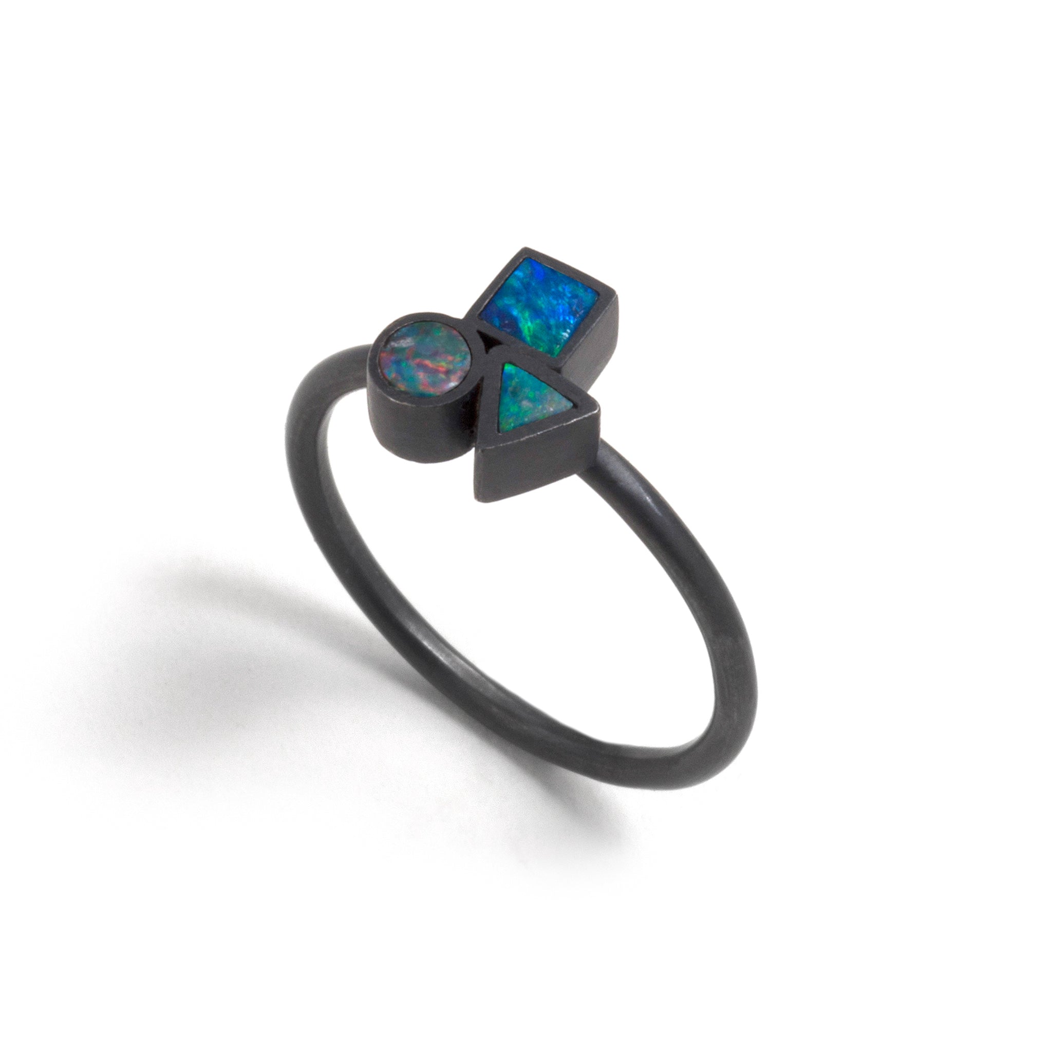 Opal Element Cluster Ring