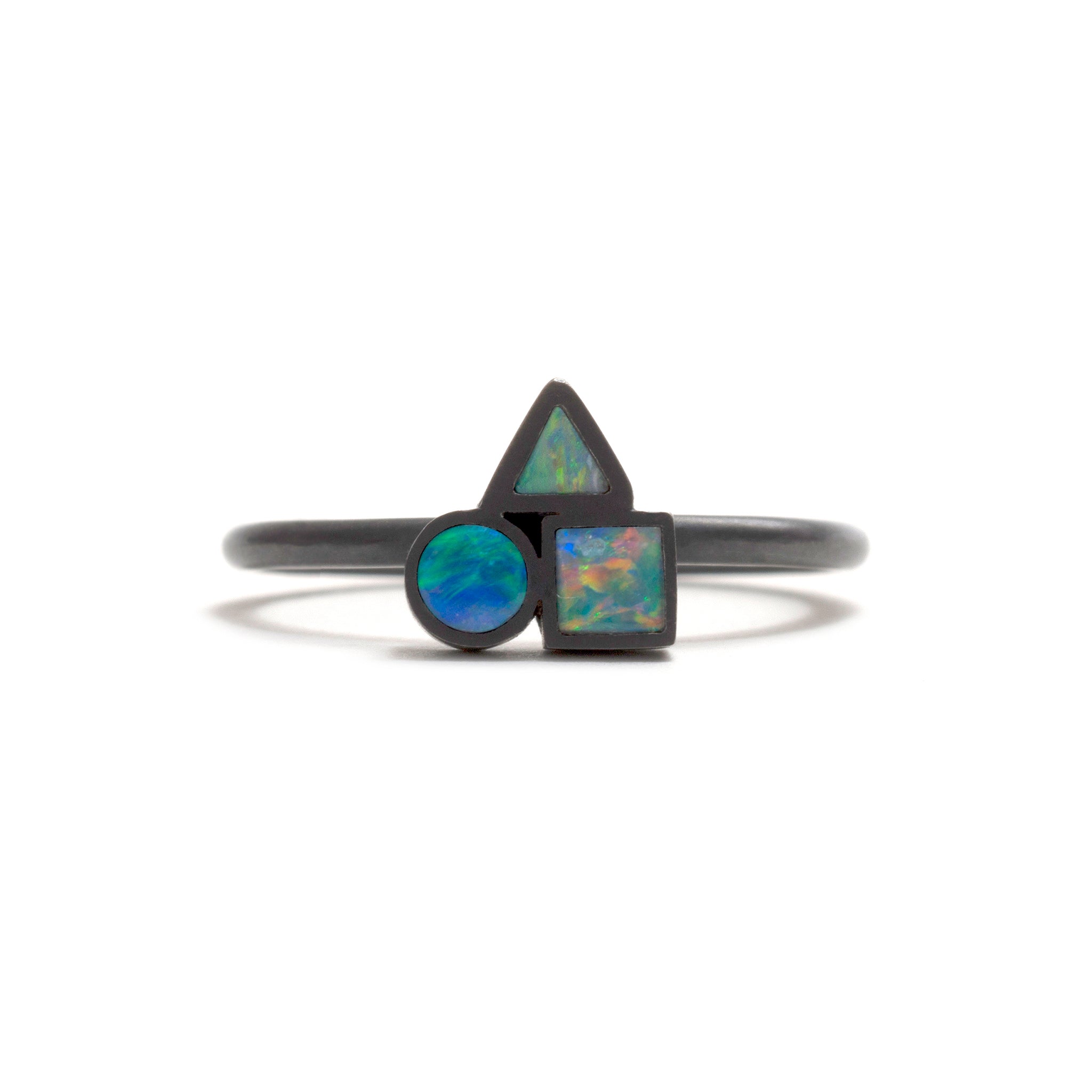 Opal Element Cluster Ring