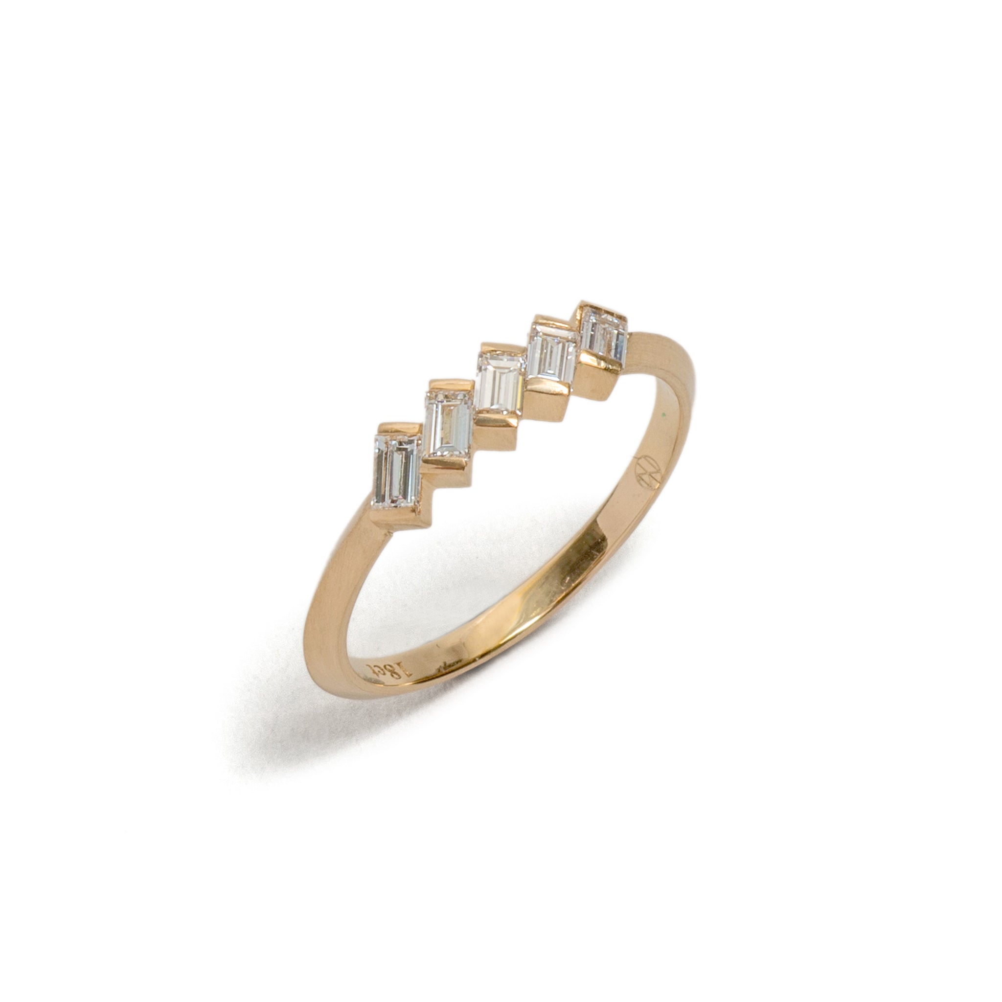 Staggered Baguette Diamond Ring