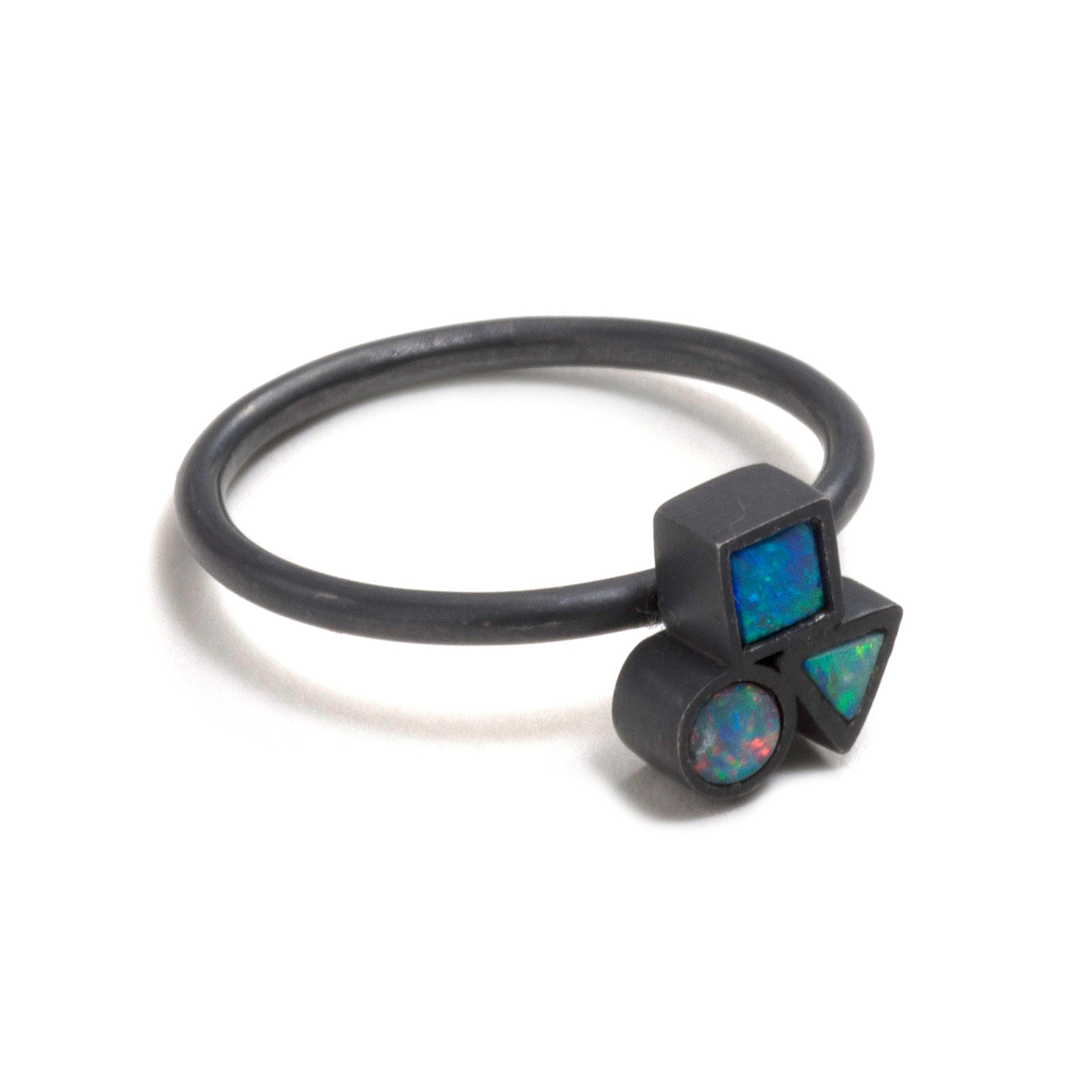 Opal Element Cluster Ring