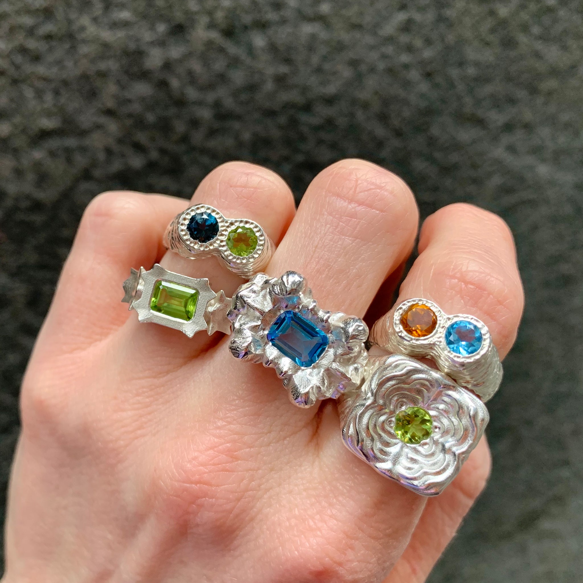 M3DP Topaz & Citrine Double Ring