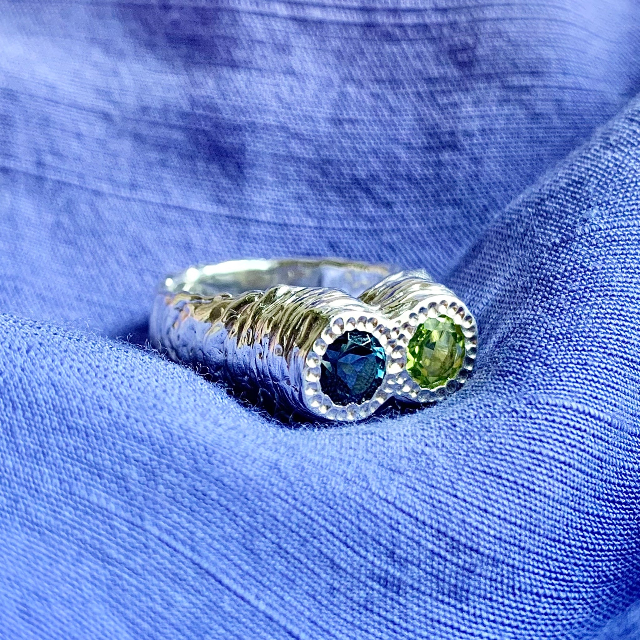 M3DP Topaz & Peridot Double Ring