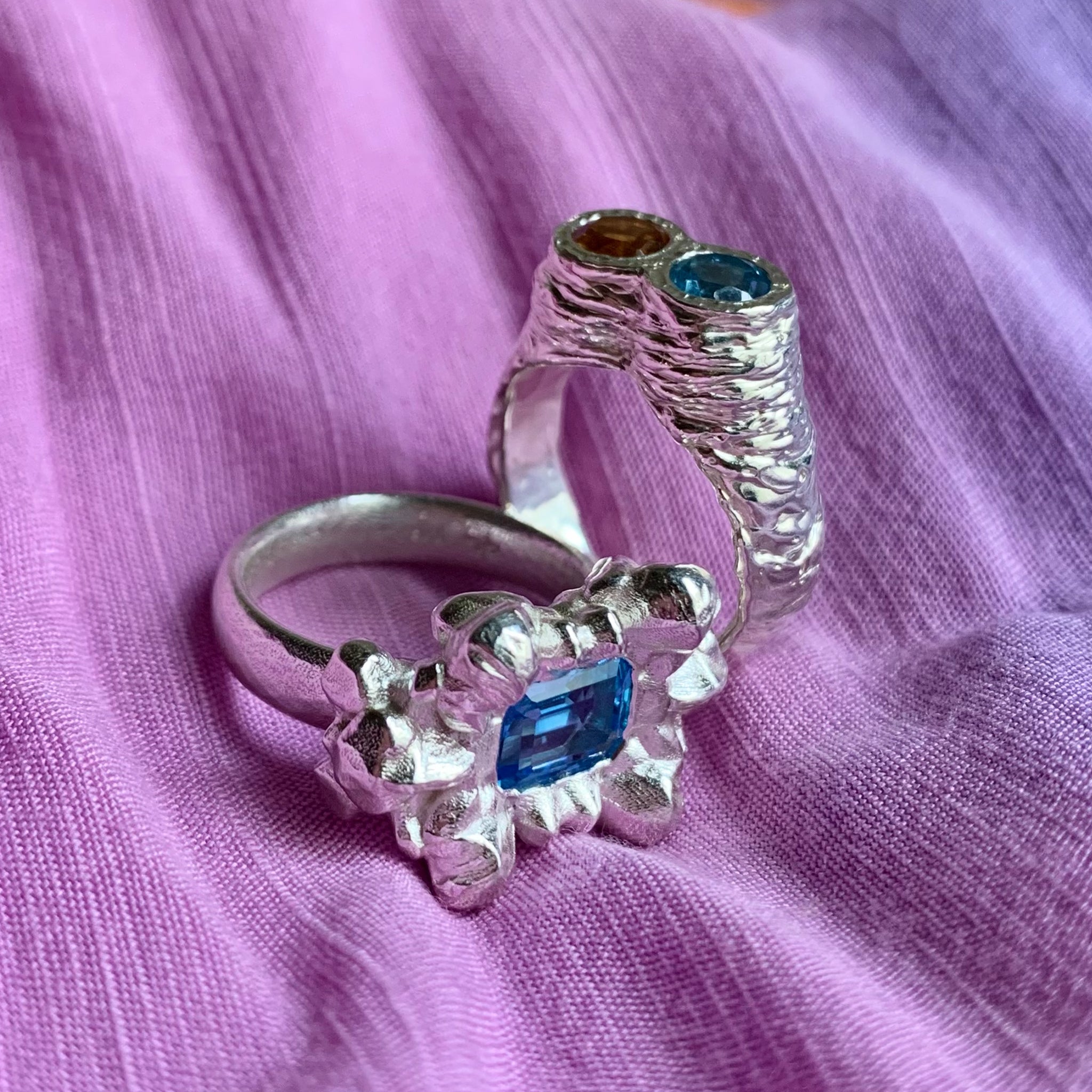 M3DP Topaz & Citrine Double Ring