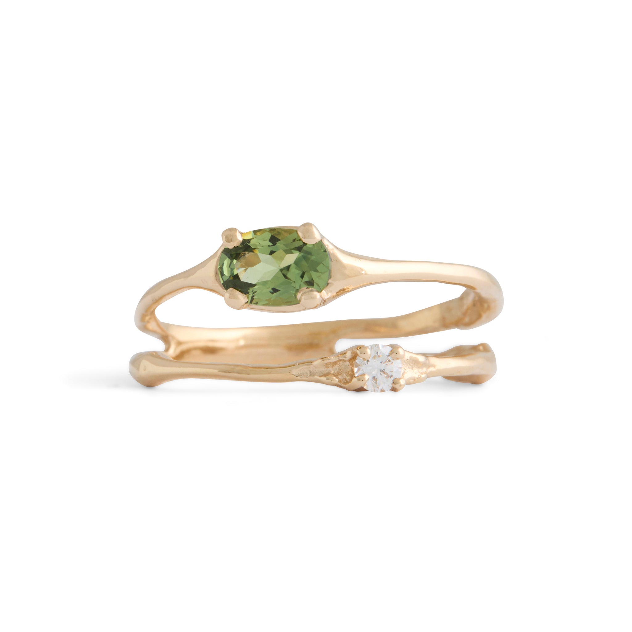 Towers Double Band Sapphire & Diamond Ring