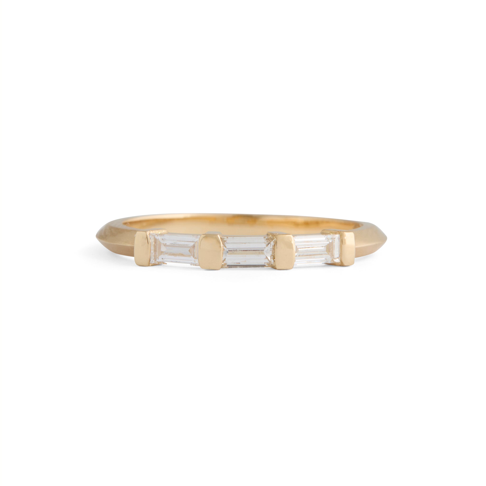 Three Stone Diamond Baguette Ring