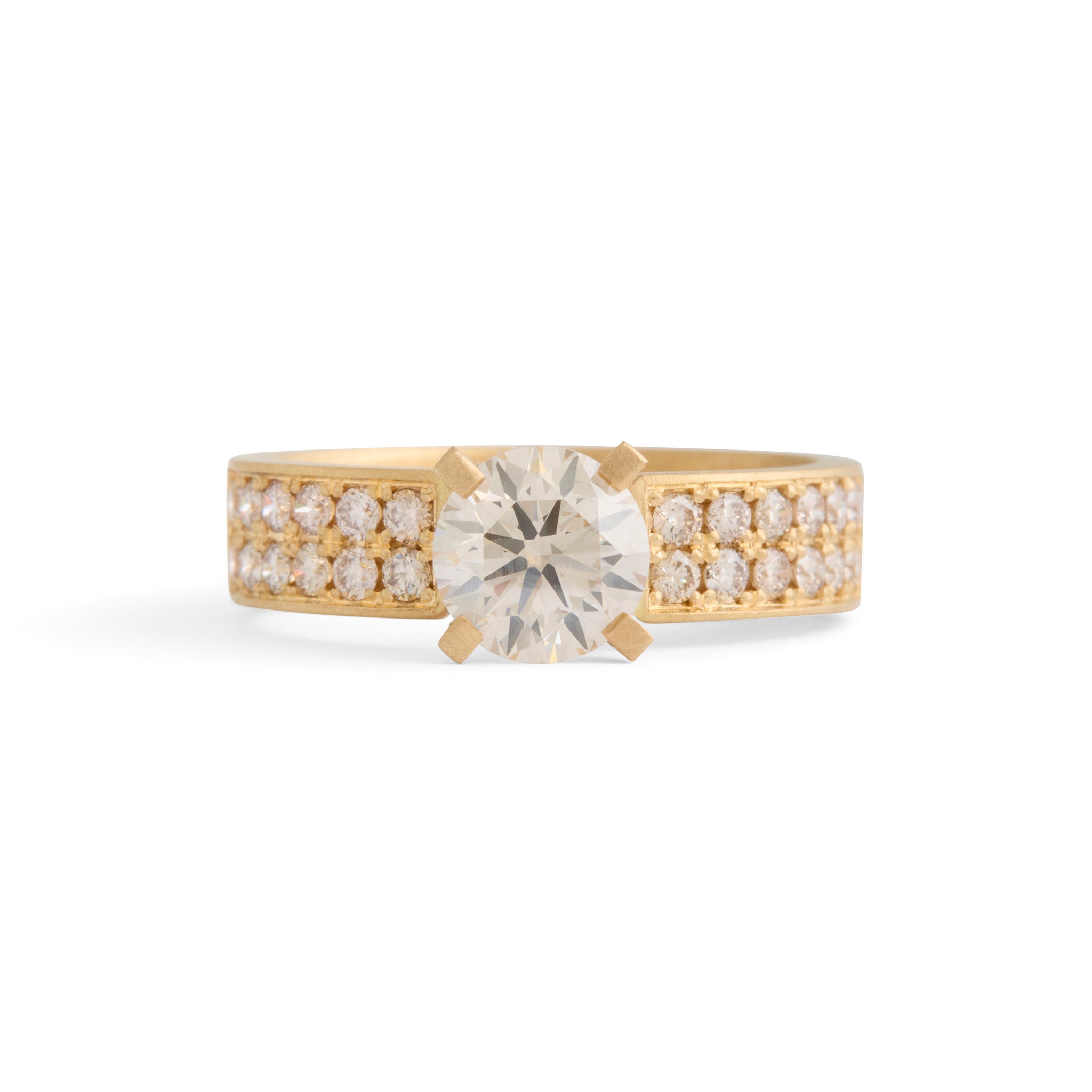 Les Fleurs Champagne Diamond Ring