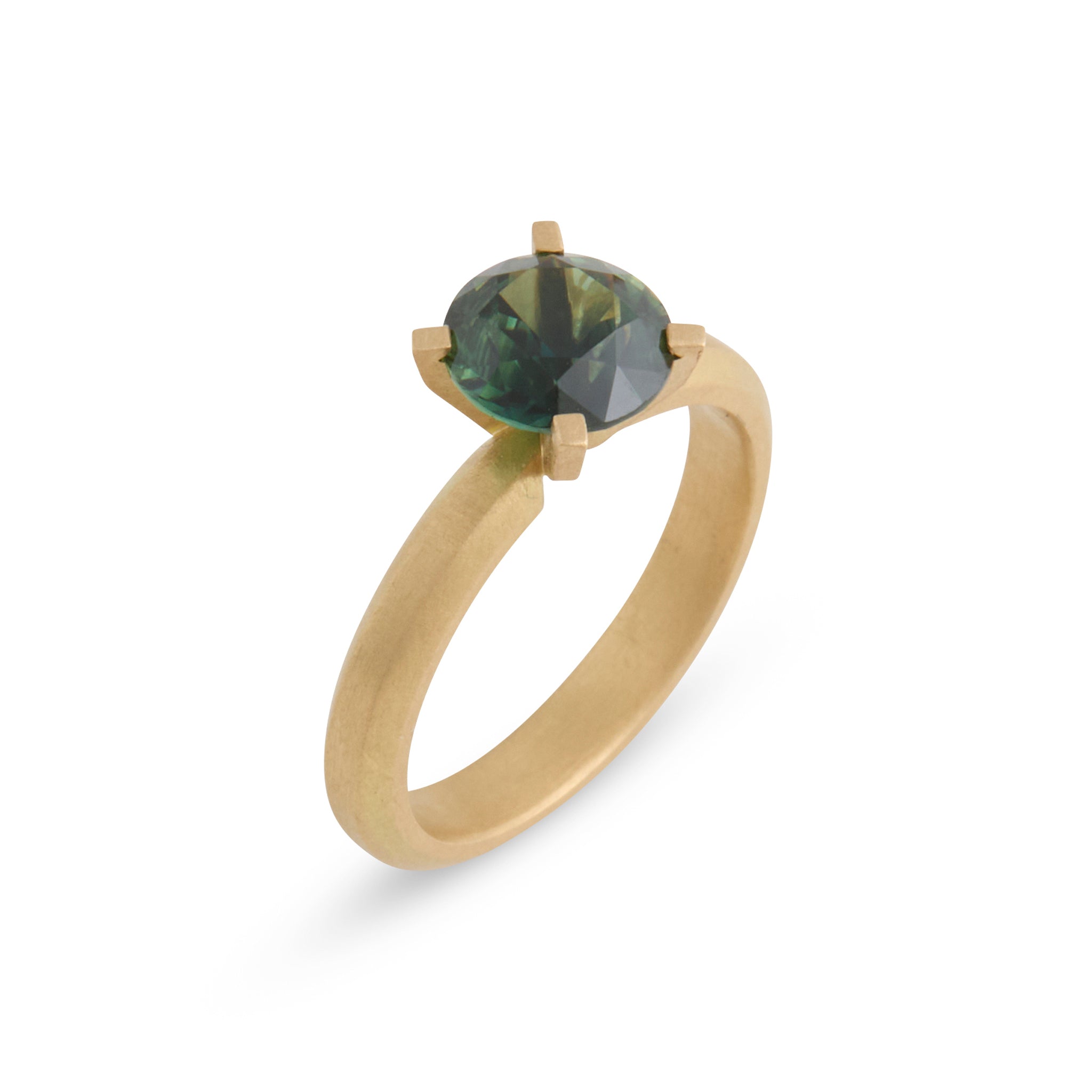 Profile Sapphire Solitaire Ring