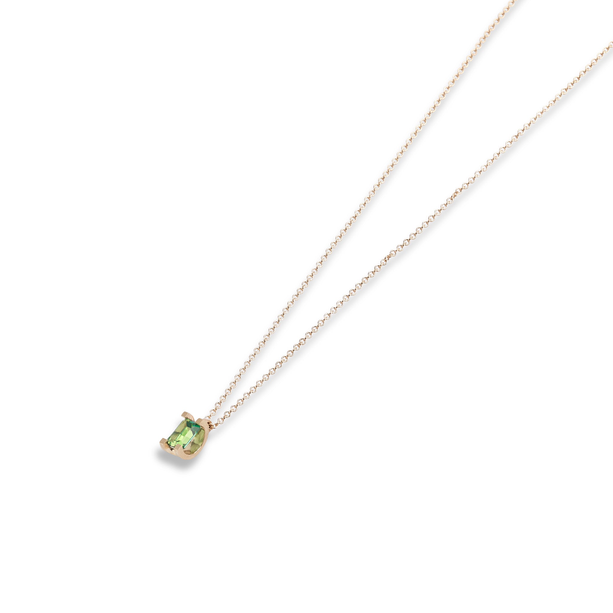 Curve Claw Green Topaz Pendant