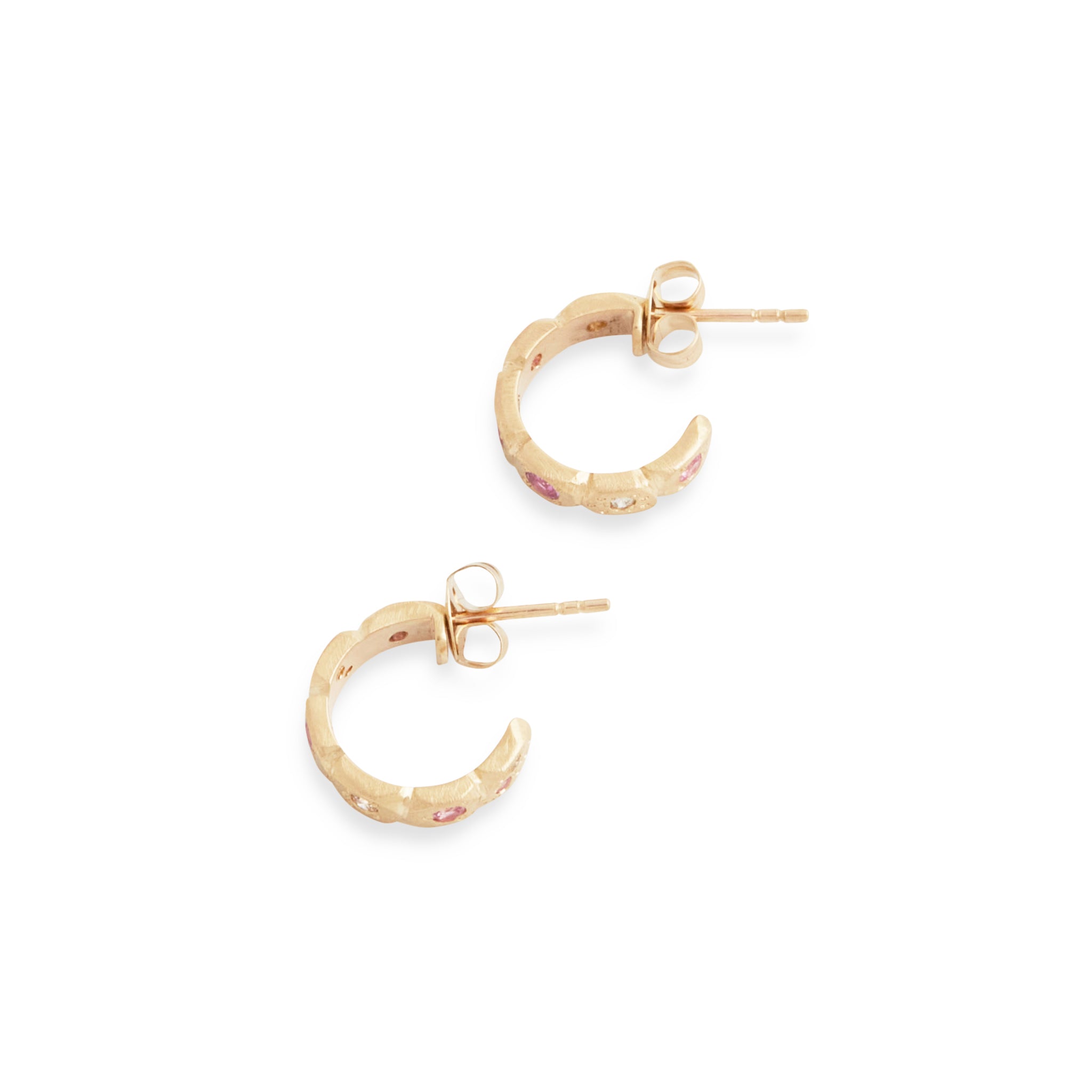 Pink Coastal Treasures Hoop Earrings