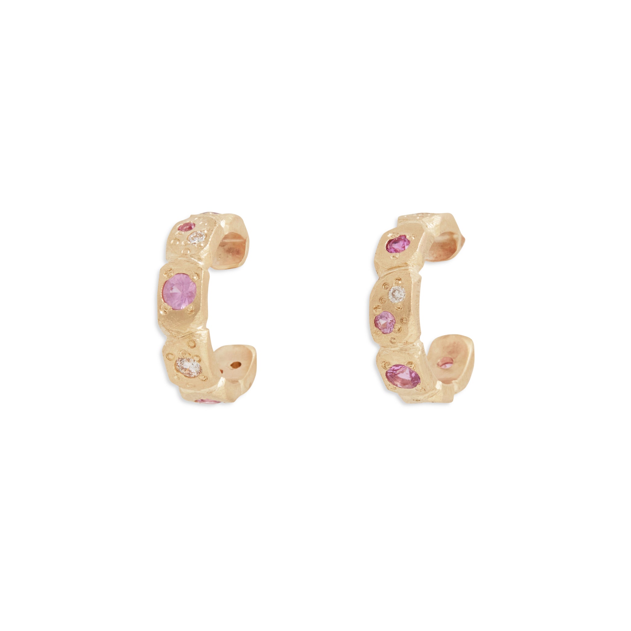Pink Coastal Treasures Hoop Earrings