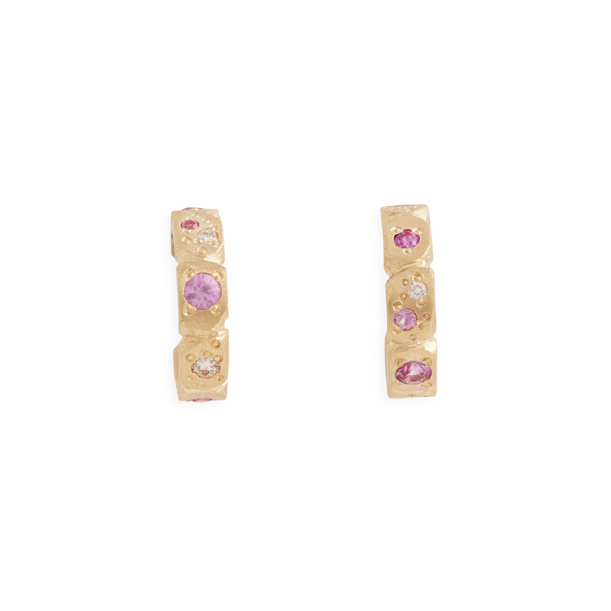 Pink Coastal Treasures Hoop Earrings