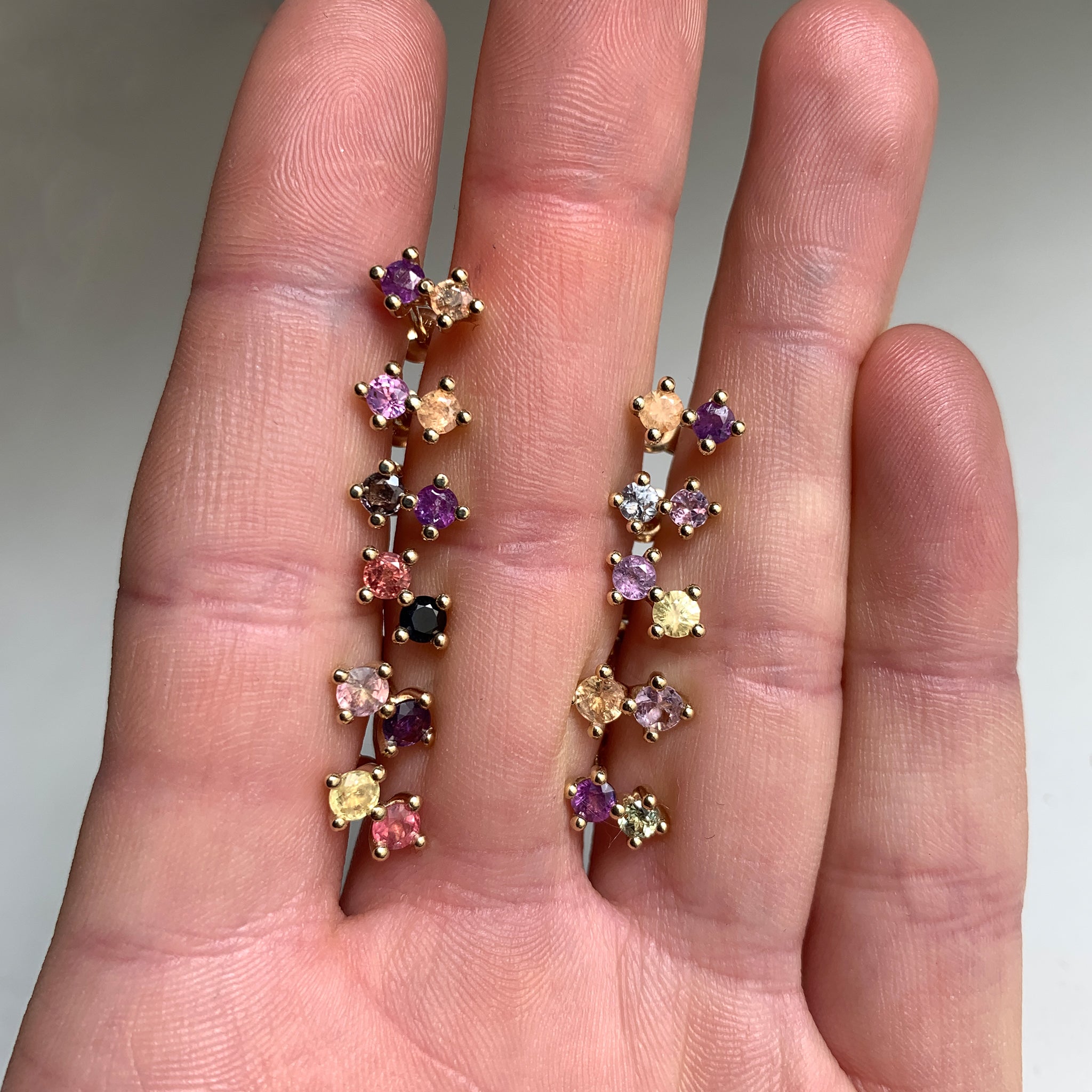 Twin Soul Champagne Stud Earrings