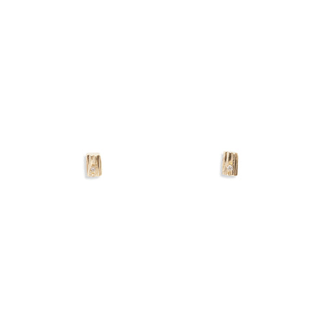 Diamond Mini Lithic Stud Earrings