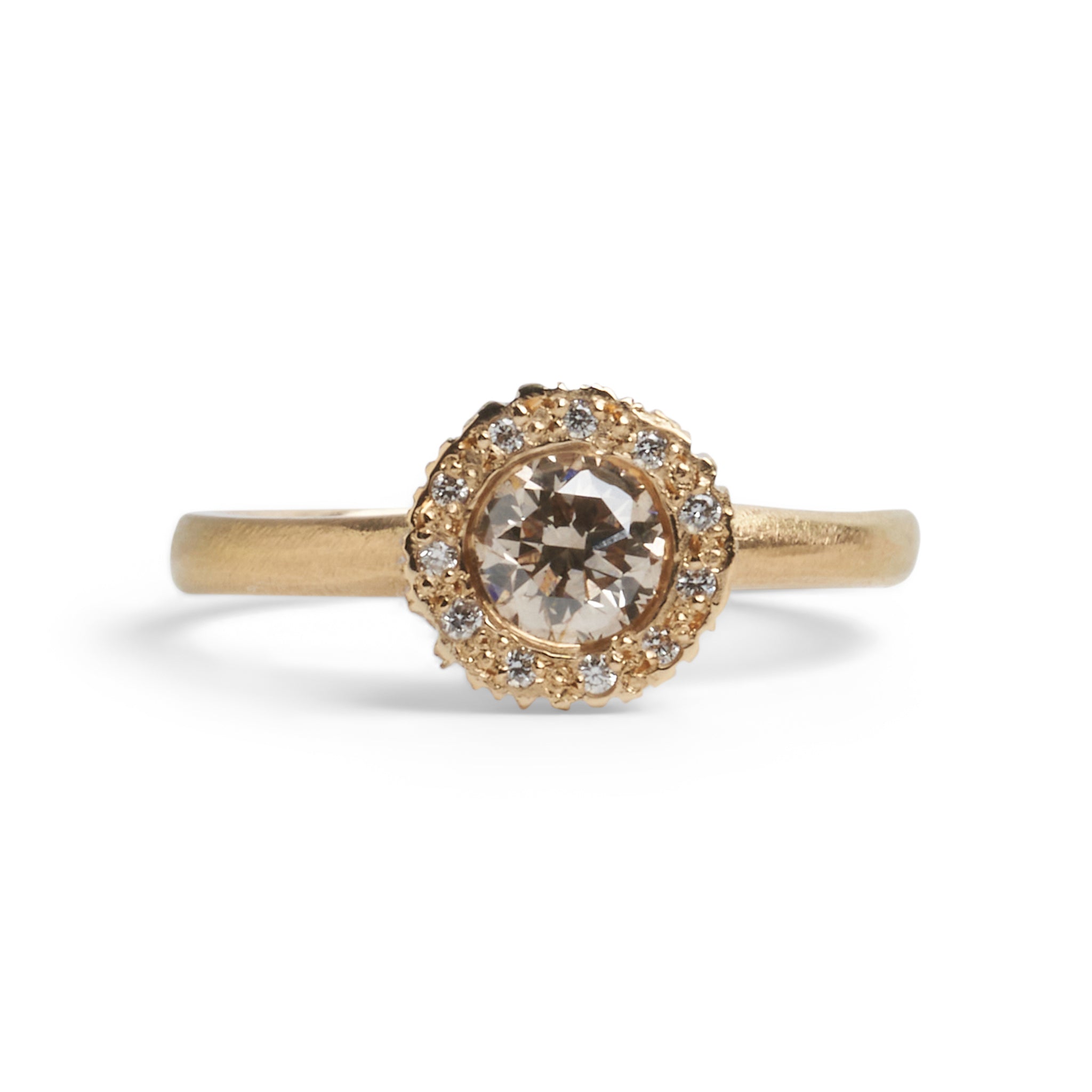 Precious Big Rock Champagne Diamond Ring