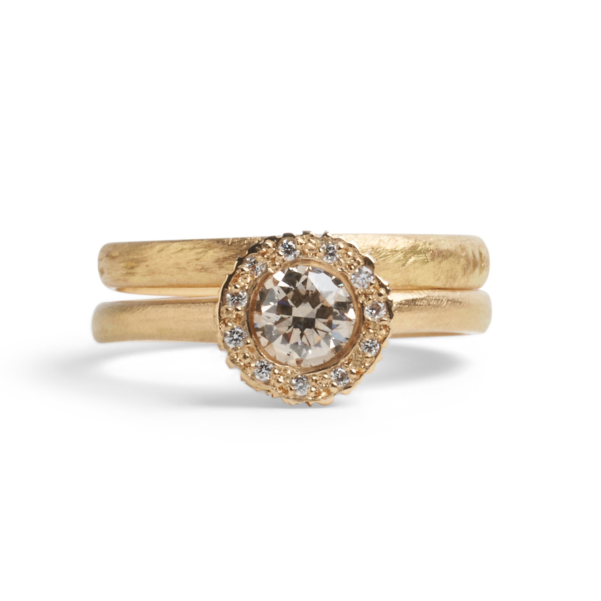 Precious Big Rock Champagne Diamond Ring
