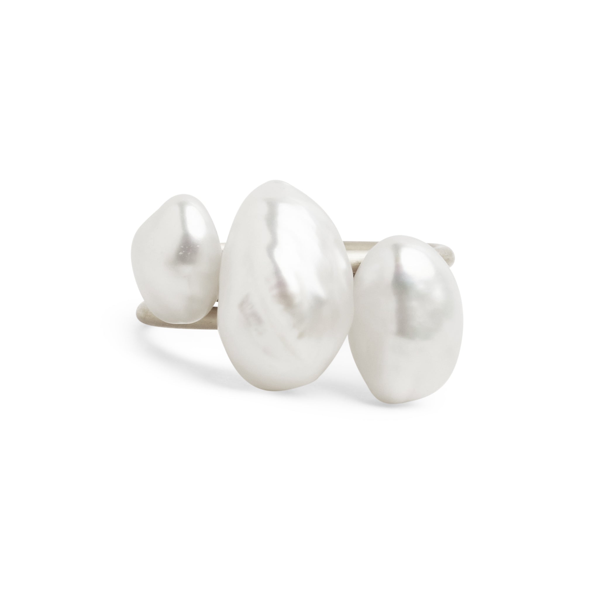Baroque Pearl Silver Stacking Ring