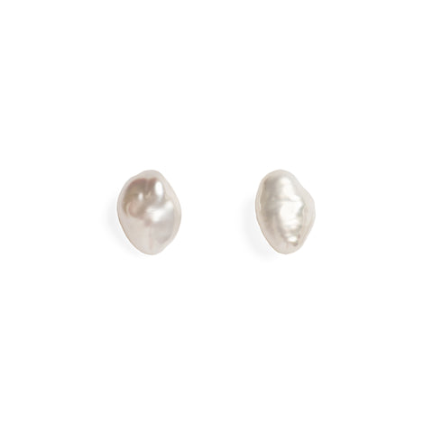 Baroque Pearl Large Single Stud Earrings by Melanie Katsalidis
