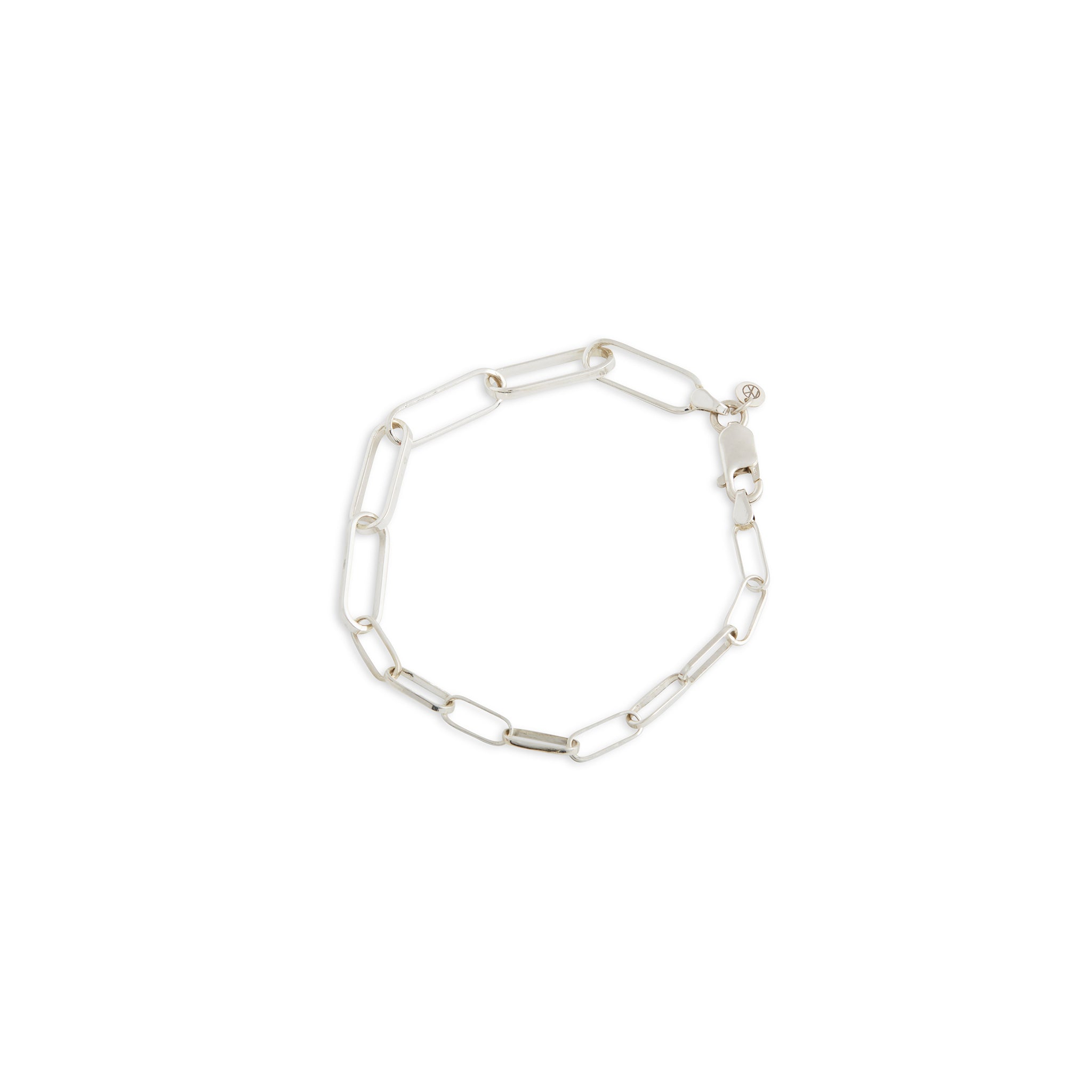 Mixed Link Silver Bracelet