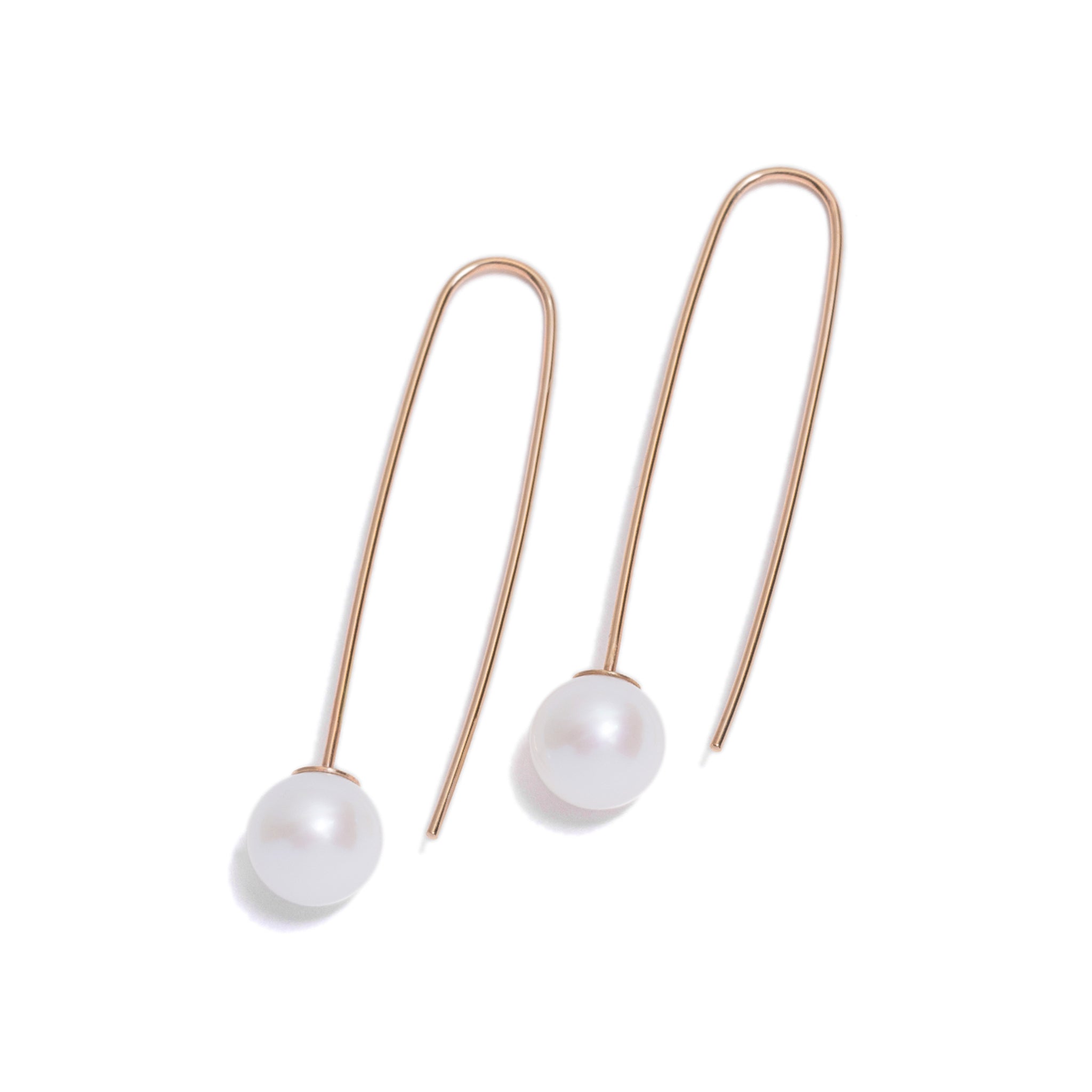White Pearl Drop Earrings