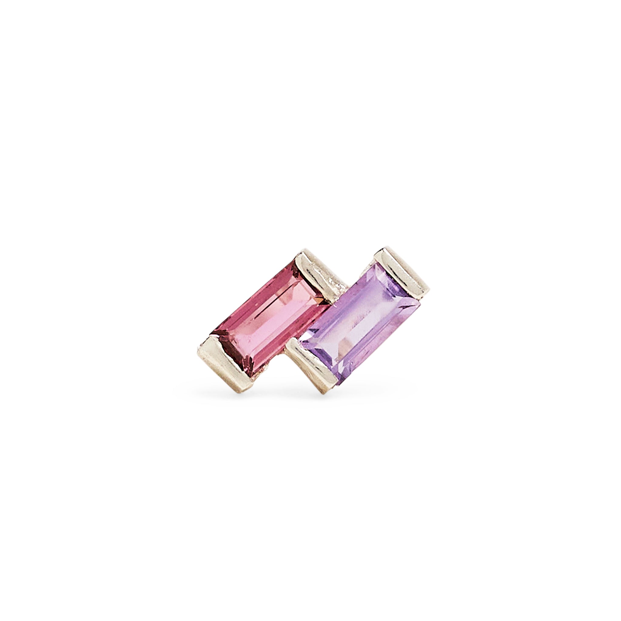 Juicy Double Gem Stud Earring (Single)
