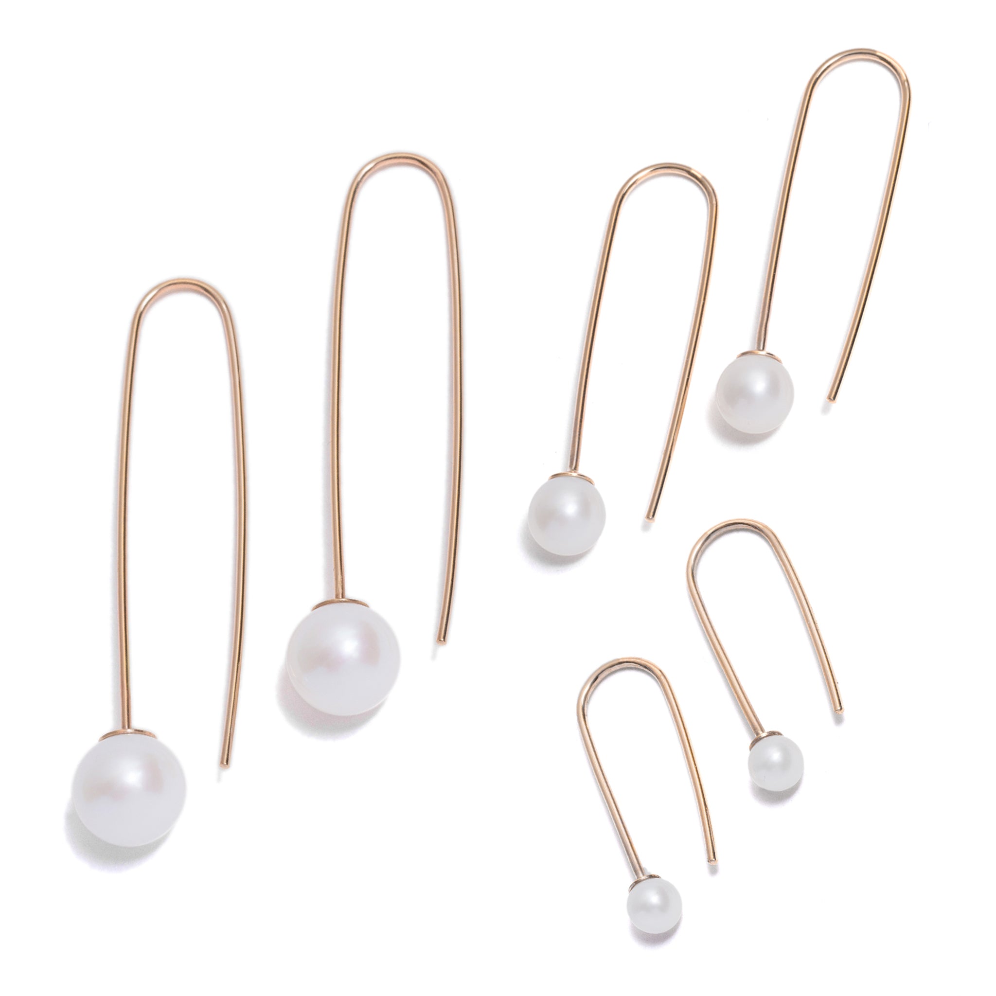 White Pearl Drop Earrings