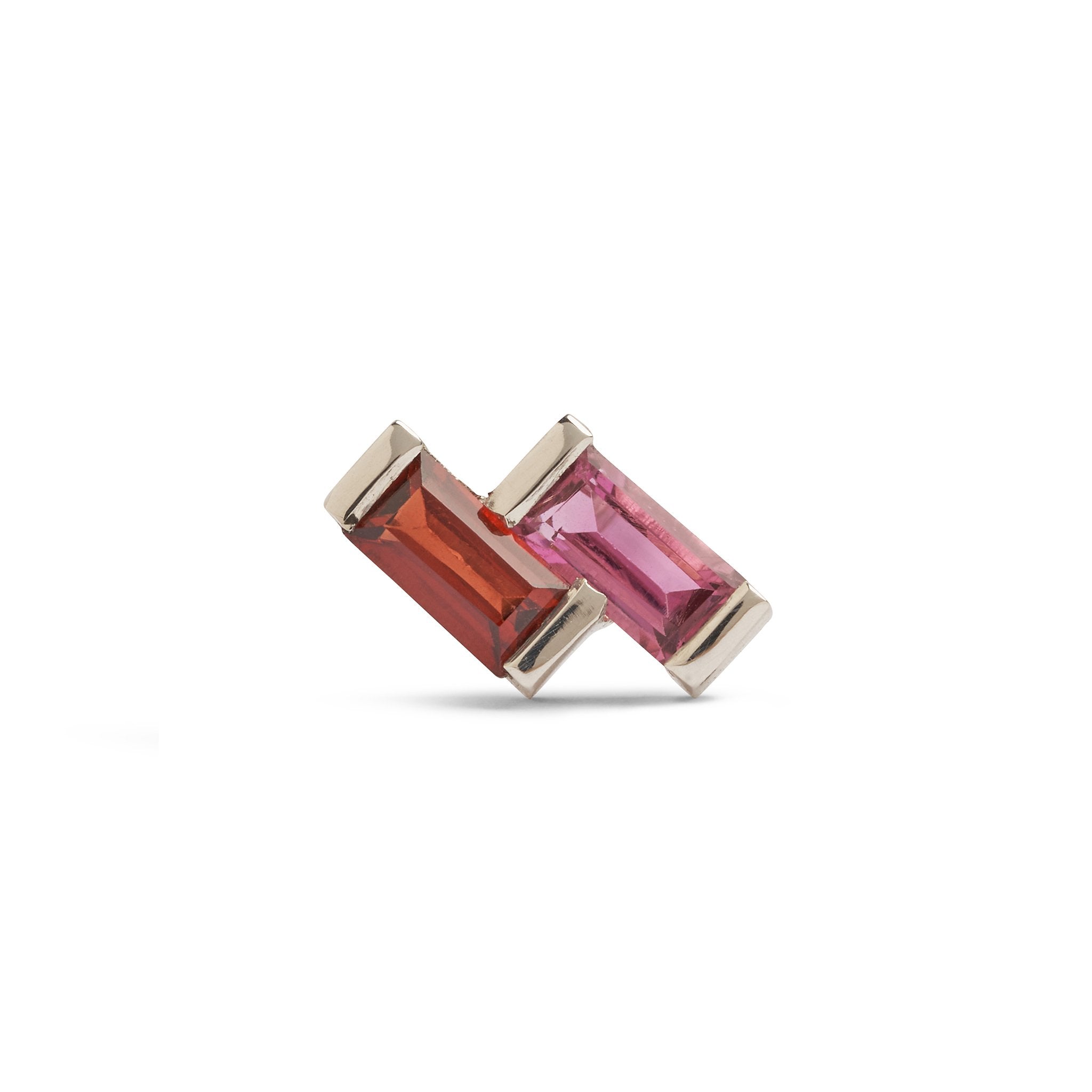 Juicy Double Gem Stud Earring (Single)