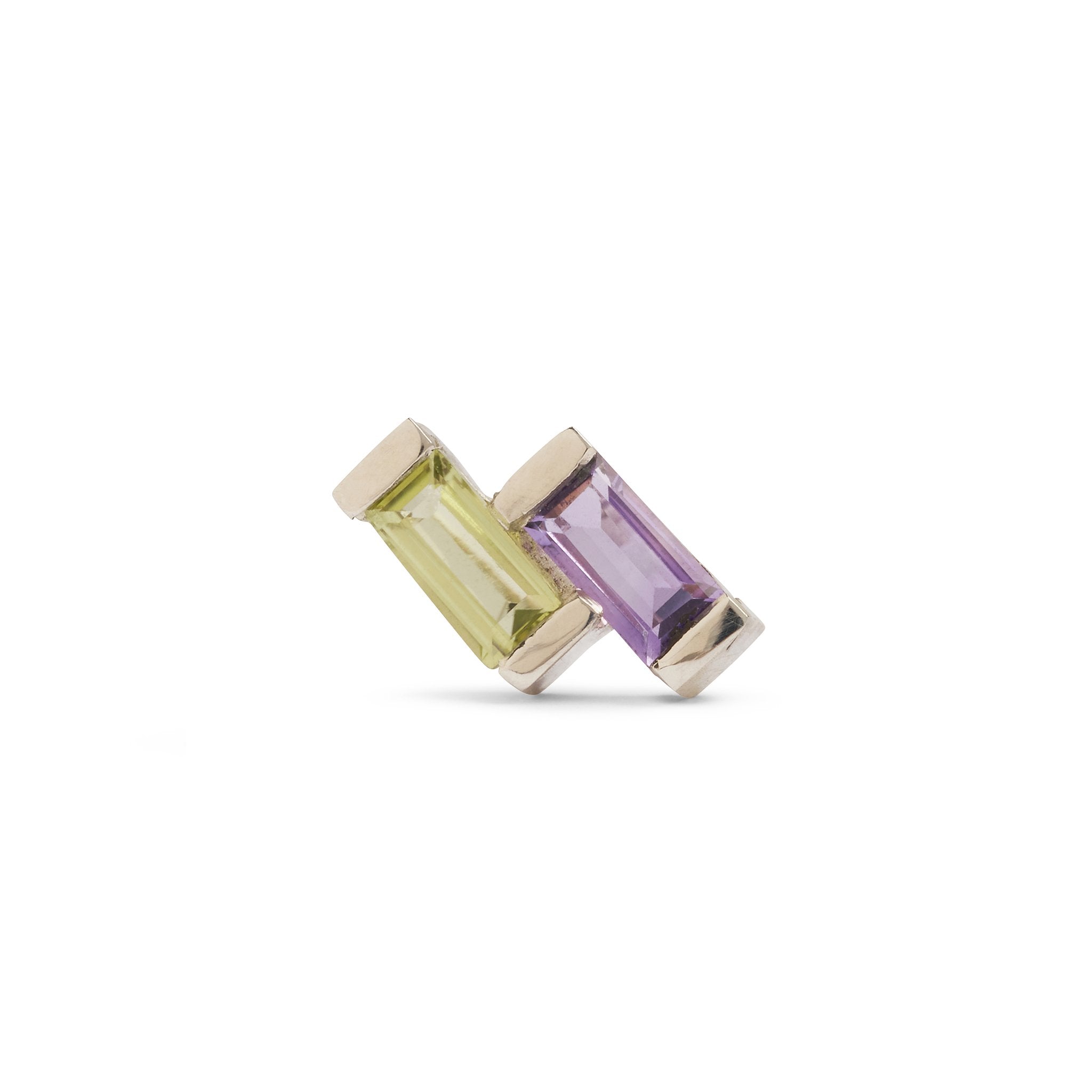 Juicy Double Gem Stud Earring (Single)