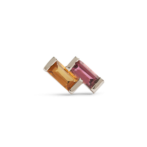 Juicy Double Gem Stud Earring (Single) by Melanie Katsalidis