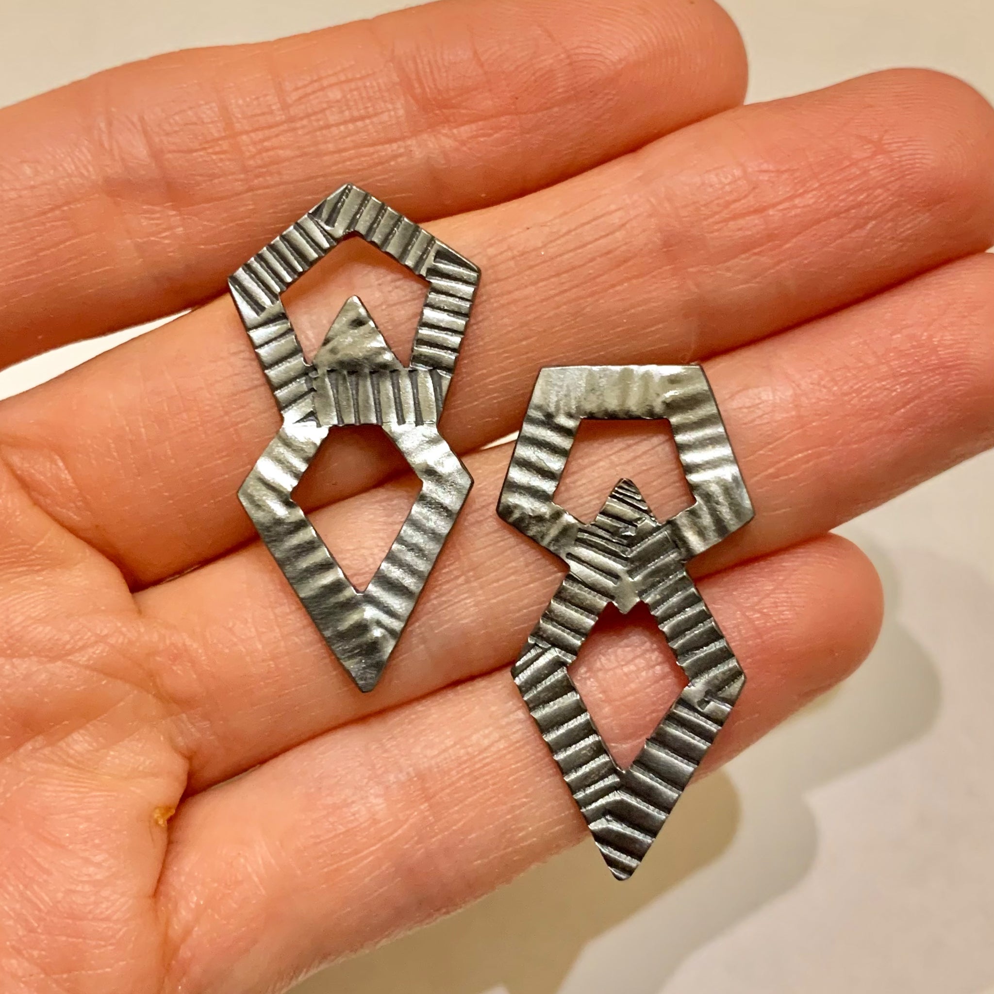 Sacred Geometries Studs - Pentagon Rhombus