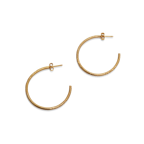 Golden Pattern Hoop Earrings by Zoe Grigoris