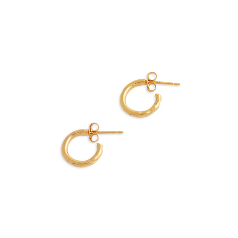 Mini Golden Pattern Hoop Earrings by Zoe Grigoris
