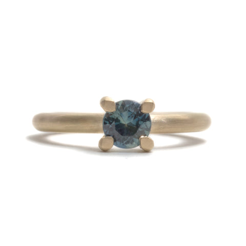 Brilliant Petite Sapphire Solitaire Ring by David Parker