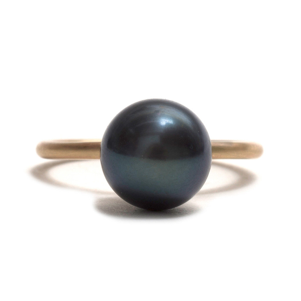 Black Pearl Stacking Rings