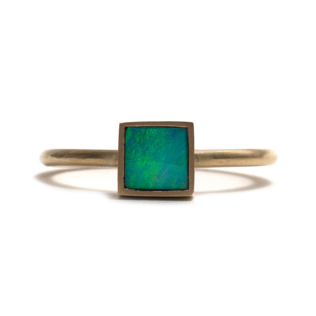 Golden Opal Element Stacking Ring