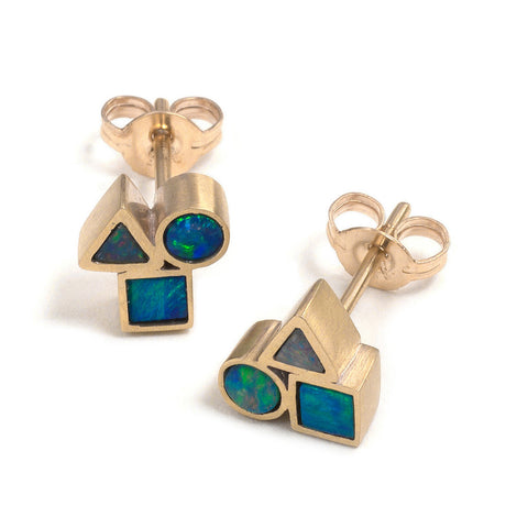 Opal Element Cluster Studs Earrings