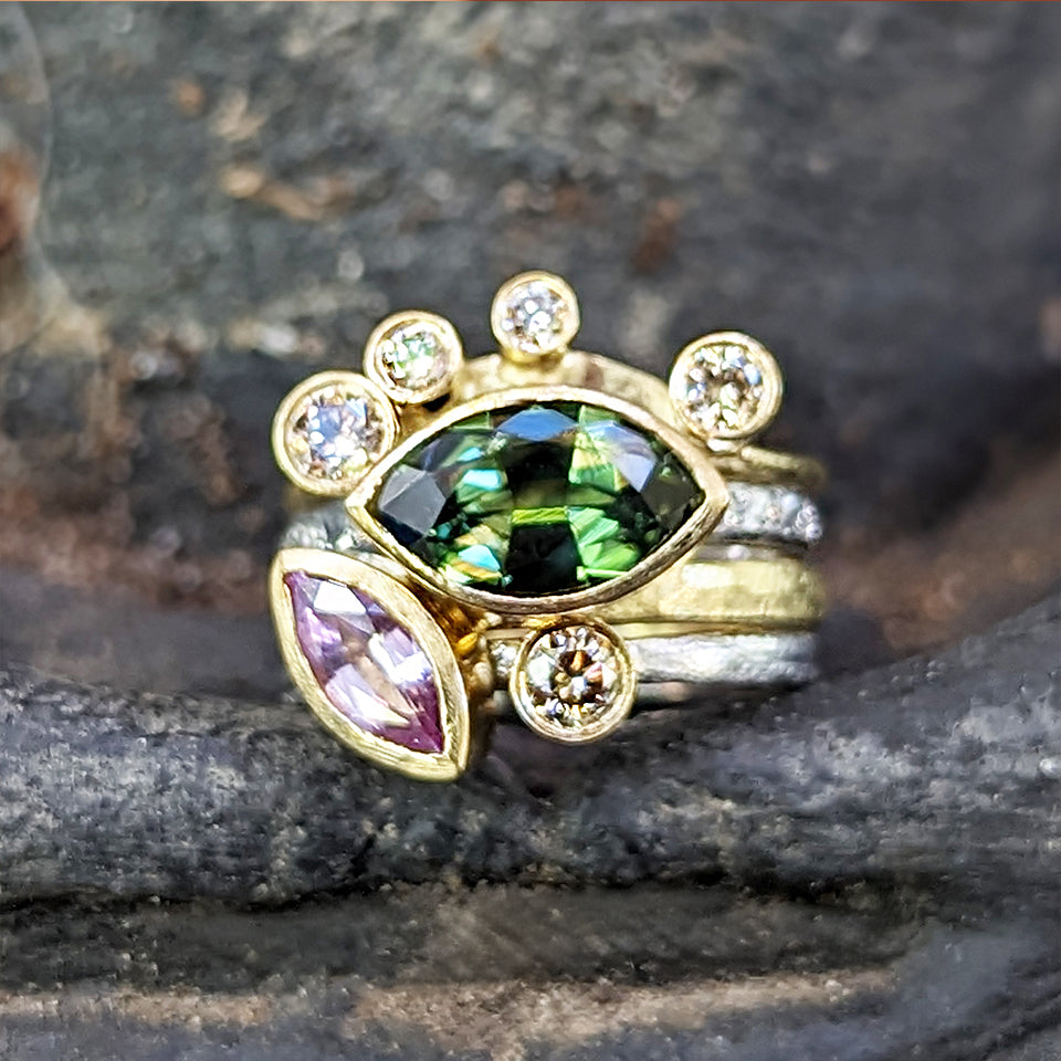 Piece by Piece: Shimara Carlow's 'Fancy Green Stack' Ring