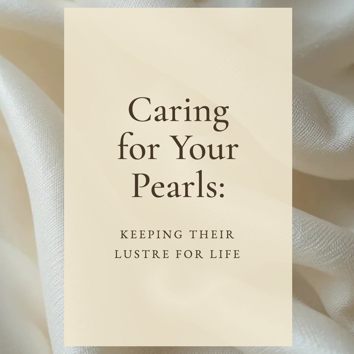 A Lustrous Life: Caring For Your Pearls