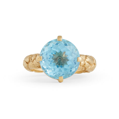 Rounded Band Topaz Skin Ring