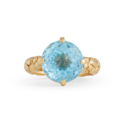 Rounded Band Topaz Skin Ring by Lisa Roet