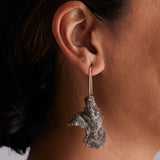 Silver Pelt - Large Earrings