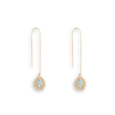 Eudaimonia Aquamarine Earrings by Luke Hammond