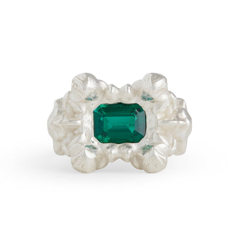 Unresolved Hydrothermal Emerald Ring by Georgie Harrison