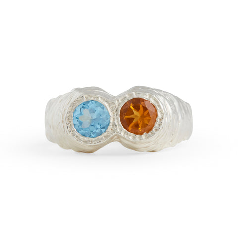 M3DP Topaz & Citrine Double Ring by Georgie Harrison