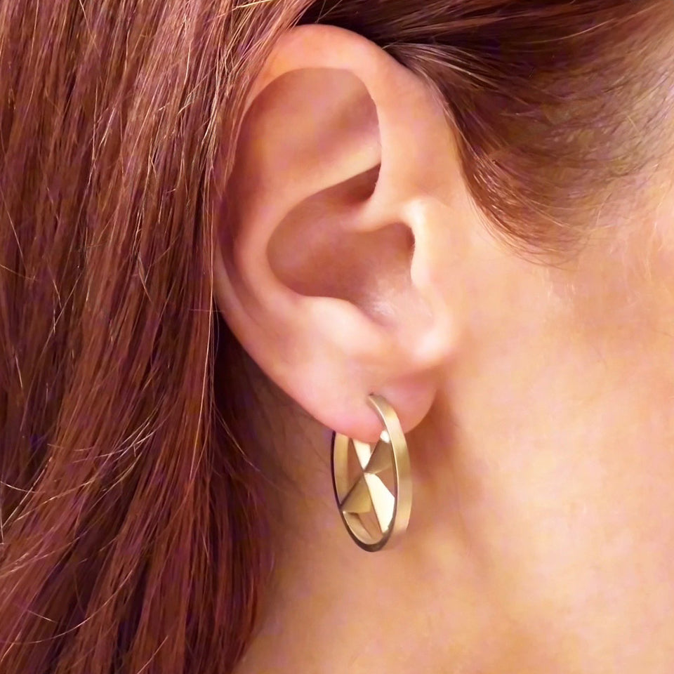 Capturing the Essence Gold Earrings