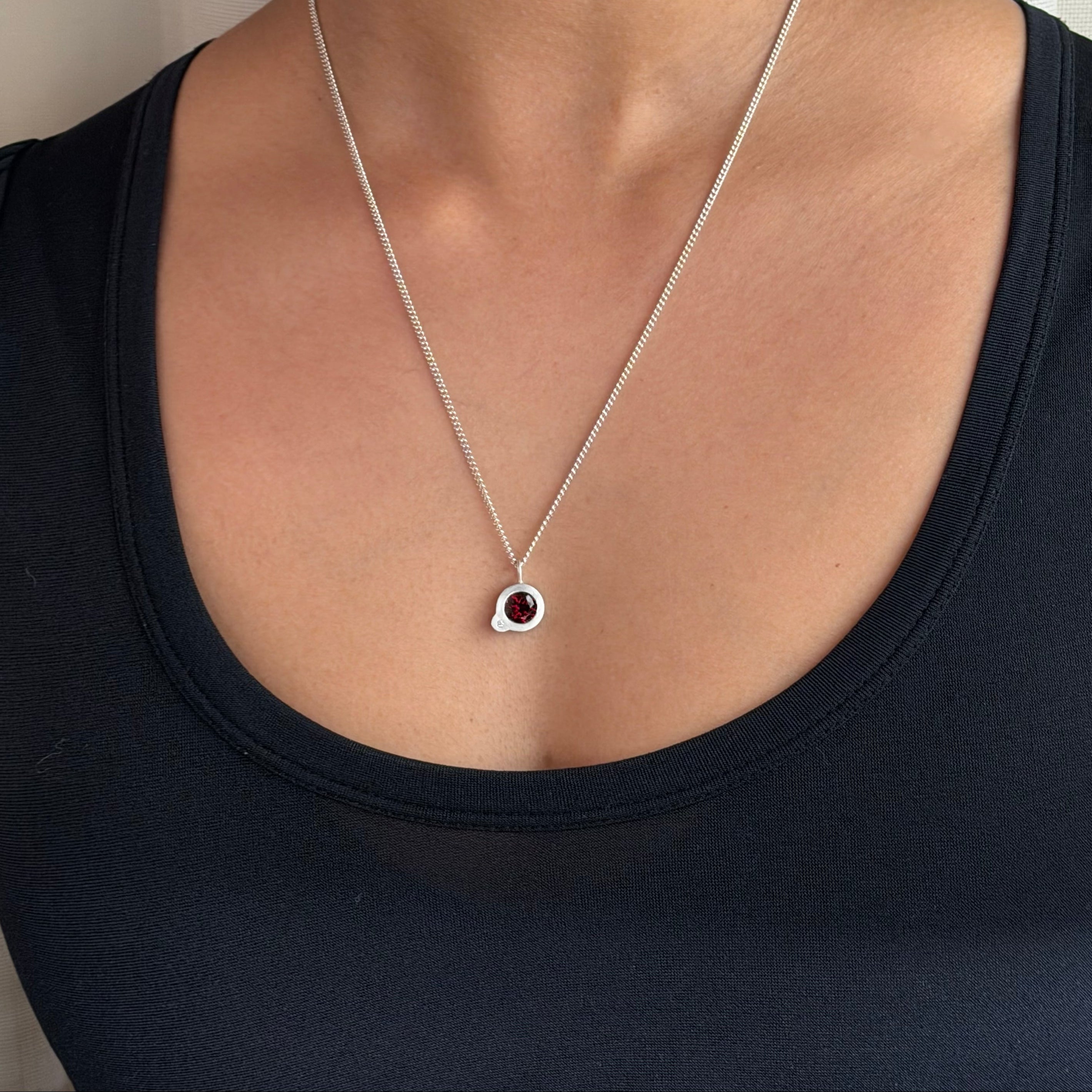 My Friend and I Garnet Pendant
