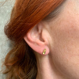 Curled Leaf Stud Earrings