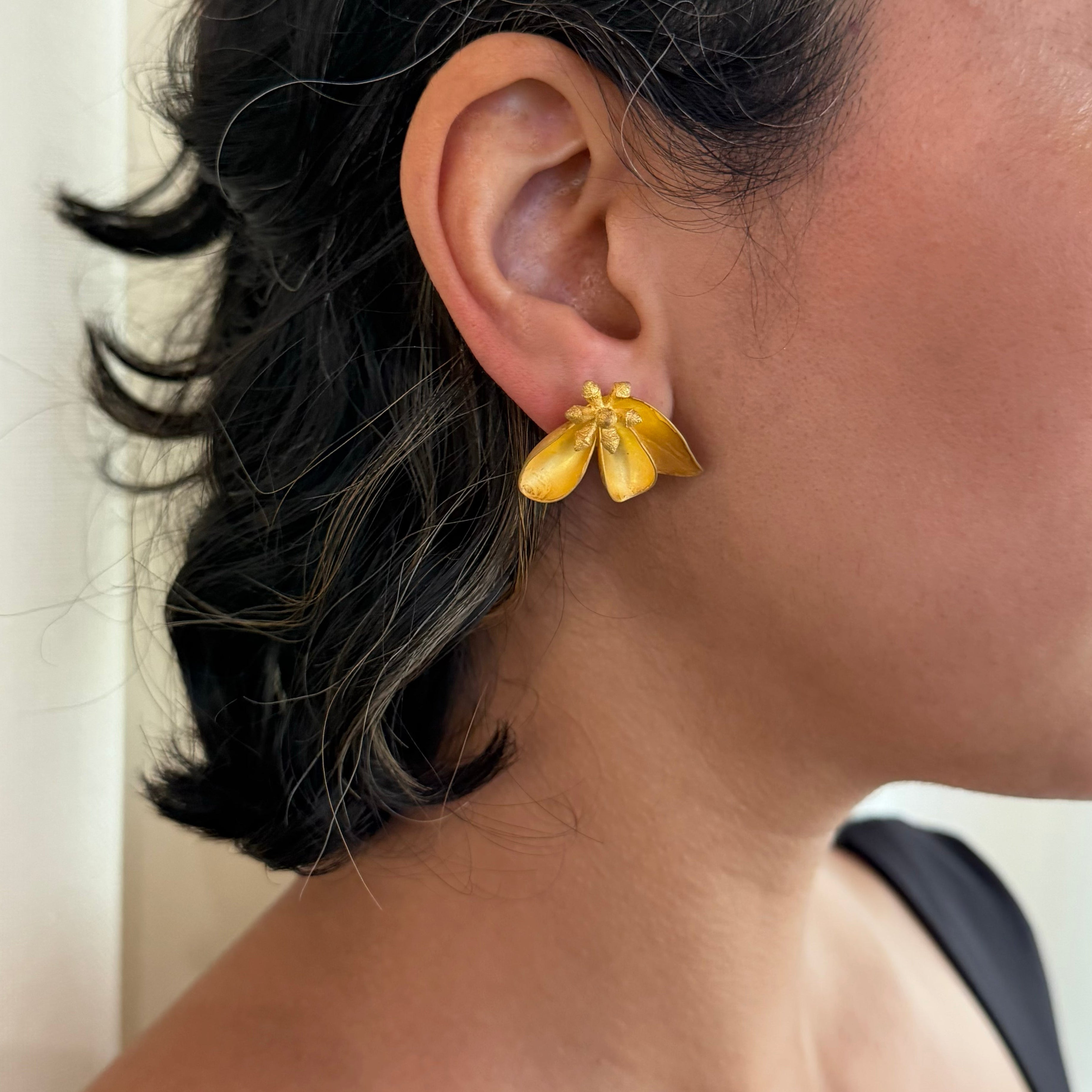 Golden Native Bouquet Stud Earrings